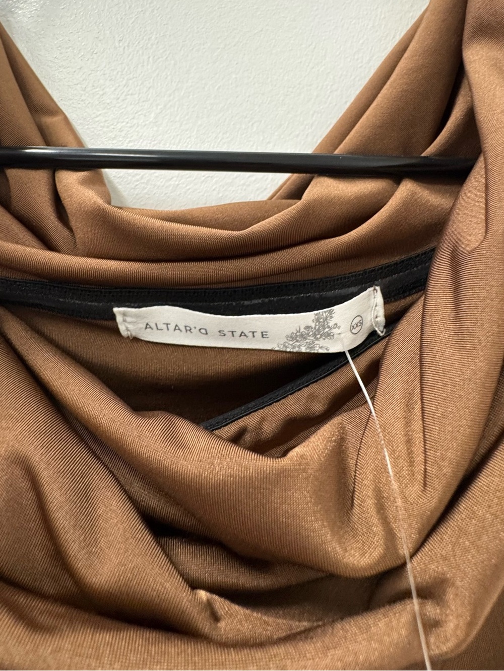 Altar'd State Off-the-Shoulder Brown Mini Dress - Picture 4 of 9